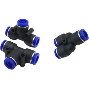PY PE T Y Shaped 4 6 8 10 12 16mm 3 Way Port Pneumatic Pipe Connector Tube Hose Quick Release Fittings 10Pcs(Py10) in Saudi Arabia