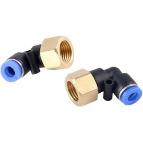 PLF Pneumatic Thread 1/8 1/4 3/8 1/2 Hose OD 4/6/8/10/12mm Elbow Connector Tube Push In 1Pcs(PLF6-01) in Saudi Arabia