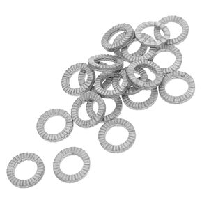 20 قطعة من غسالة القفل المصنوعة من الفولاذ المنغنيز، مثبتات عالية القوة للبراغي والمسامير، تصميم مزدوج للتوصيلات الآمنة، التطبيقات الثقيلة in Kuwait