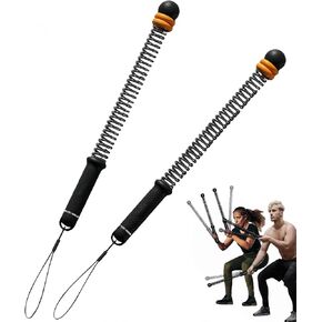 Ropeless Battle Rope Battle Ropes for Home Gym - 2PC workout ropes with Non-Slip Handles, Durable Workout for All Fitness Levels (Black) in Saudi Arabia