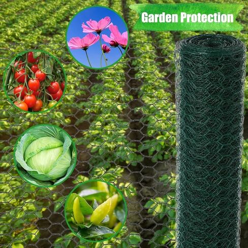 لفة شبكة سلكية للدجاج، شبكة حديقة سداسية مقاس 40 سم × 5 م لسياج الدواجن، حظائر الحيوانات، شبكة شبكية لتربية الدواجن، حماية المحاصيل والمشاريع اليدوية اليدوية in Kuwait