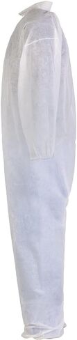 TRONEX Multilayer Nonwoven Disposable Coveralls with Open Ankles & Elastic Cuffs, White Disposable Jumpsuits in Saudi Arabia