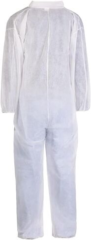 TRONEX Multilayer Nonwoven Disposable Coveralls with Open Ankles & Elastic Cuffs, White Disposable Jumpsuits in Saudi Arabia