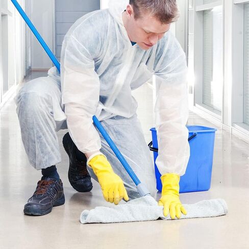 TRONEX Multilayer Nonwoven Disposable Coveralls with Open Ankles & Elastic Cuffs, White Disposable Jumpsuits in Saudi Arabia