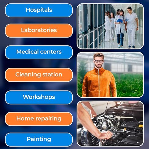 EZGOODZ Orange Disposable Coveralls, Waterproof 40 GSM Hazmat Suits with Zipper, Open Wrists, Ankles, Folded Collar in Kuwait