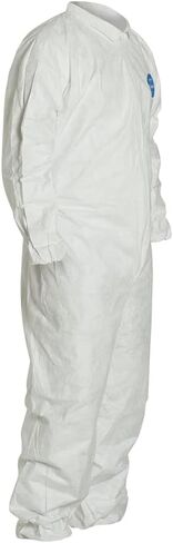 أغطية واقية TY125 Dupont Tyvek 400، 6 قطع، معصمين وكاحل مرنين، بدلة مواد خطرة للاستعمال مرة واحدة، أبيض in Saudi Arabia