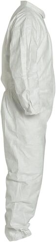 أغطية واقية TY125 Dupont Tyvek 400، 6 قطع، معصمين وكاحل مرنين، بدلة مواد خطرة للاستعمال مرة واحدة، أبيض in Saudi Arabia