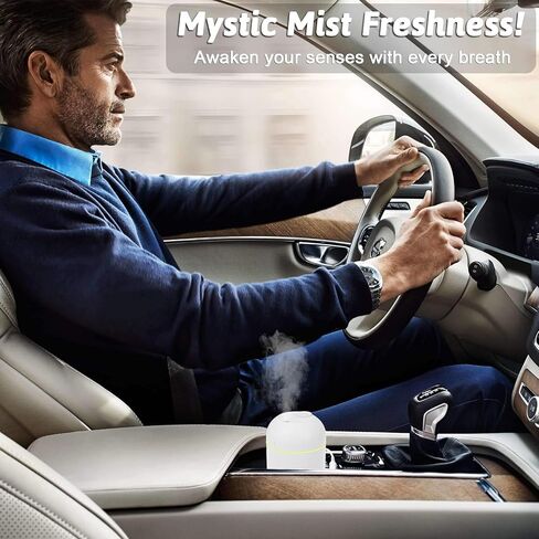 موزع روائح الزيوت العطرية صغير الحجم 220 مل للمكتب، أجهزة ترطيب صغيرة لغرفة النوم وموزعات الروائح العلاجية للمنزل مع إضاءة ليلية وإيقاف تلقائي in Kuwait