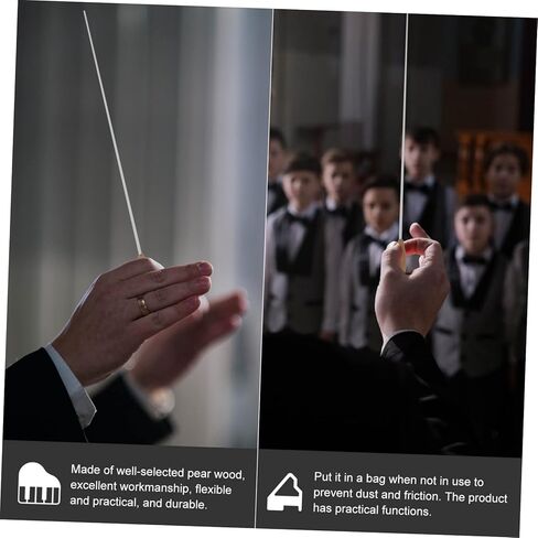 VANZACK Orchestra Conducting Durable Wooden Music with Comfortable Grip for Outdoor Performances for Marching Band Conductors Smooth and Easy to in Saudi Arabia