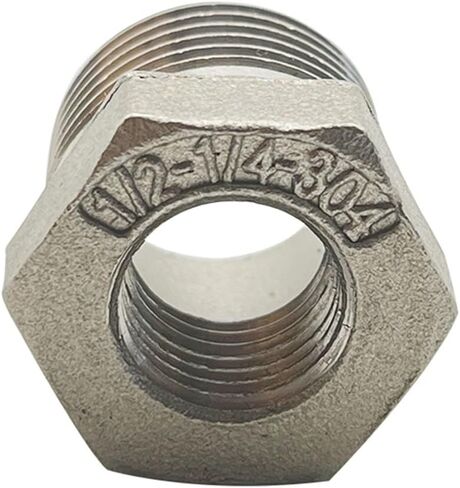 Craft stainless steel reducer 1/2 to 1/4 inch hexagonal thread quick connect fittings(1/2-1/4) in Saudi Arabia