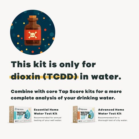 اضغط على نتيجة الديوكسين (TCDD) في مجموعة أدوات اختبار المياه | حسنا أو مدينة | التقرير الكامل | مختبرات مياه الشرب المعتمدة من وكالة حماية البيئة (EPA) | #1 أفضل اختبار للمياه المنزلية لعام 2021-24 بحسب صحيفة نيويورك تايمز Wirecutter | 100% غير متحيزة in Kuwait