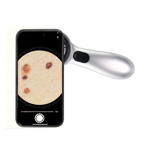 منظار الجلد المستقطب للجيب – محلل الجلد المحمول القابل لإعادة الشحن مع تلألؤ، تكبير 10× in Kuwait