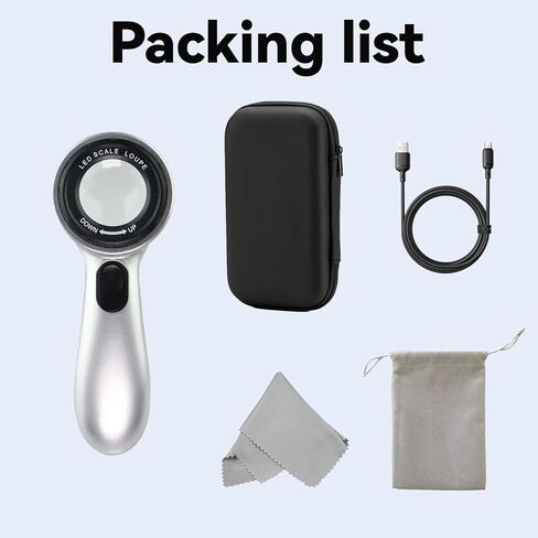 منظار الجلد المستقطب للجيب – محلل الجلد المحمول القابل لإعادة الشحن مع تلألؤ، تكبير 10× in Kuwait