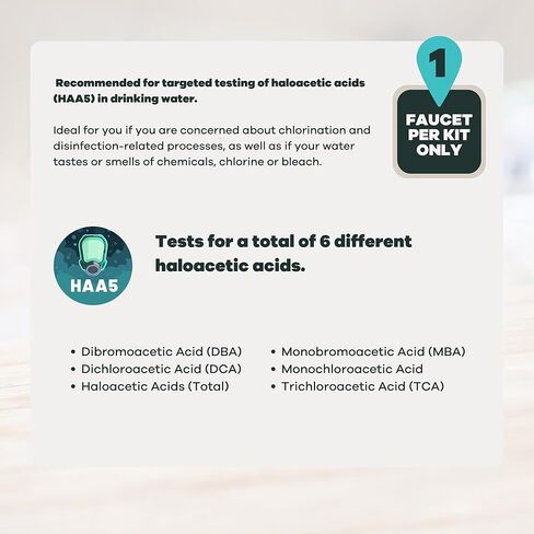 اضغط على نقاط حمض الهالوسيتيك في طقم اختبار الماء | مختبرات مياه الشرب المتخصصة المعتمدة من وكالة حماية البيئة (EPA) | #1 أفضل اختبار للمياه المنزلية لعام 2021-24 بحسب صحيفة نيويورك تايمز Wirecutter | 100% غير متحيزة in Kuwait