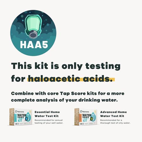 اضغط على نقاط حمض الهالوسيتيك في طقم اختبار الماء | مختبرات مياه الشرب المتخصصة المعتمدة من وكالة حماية البيئة (EPA) | #1 أفضل اختبار للمياه المنزلية لعام 2021-24 بحسب صحيفة نيويورك تايمز Wirecutter | 100% غير متحيزة in Kuwait
