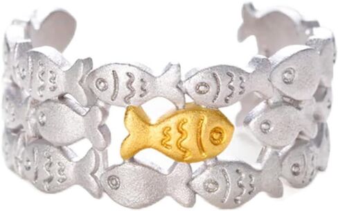 Hope Rings – Swim Against the Current Ring – Fish Inspirational Jewelry for Women & Men-Encouragement Spiritual Rings Gifts for Best Friend Sister in Kuwait