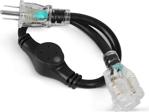 وحدة تحكم بكابل حرارة خارجي 120 فولت، ترموستات تشغيل/إيقاف تلقائي مقاوم للعوامل الجوية، معايير أمان من الدرجة الصناعية، موفرة للطاقة، 18 بوصة تناسب المنافذ الخارجية in Kuwait