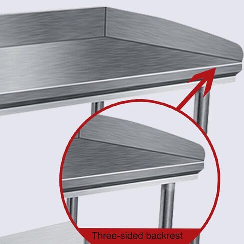 Stainless Steel Commercial Kitchen Preparation and Workbench with Enclosure Utility Work Table Commercial Prep Table(80x40x80cm/31.5x15.7x31.5) in Saudi Arabia