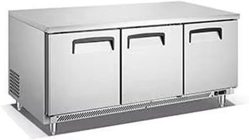 Kolice Commercial 72" Under Counter Chef Base Freezer,Refrigerated Worktop Prep Station-110V, ETL certified, -8°F to 32°F,3 Doors, 500 Liters for Restaurants,Canteens,Bars,Schools,Hotels in Kuwait
