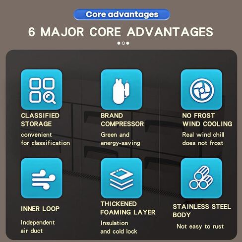 Kolice Commercial 6 Drawers Chef Base Refrigerator,Under Counter Storage Cabinet Refrigerator 33°F to 41°F, Refrigerated Pull-Out Drawers, Digital Temperature Control for Kitchens,Hotels,Bars,Cafes in Kuwait