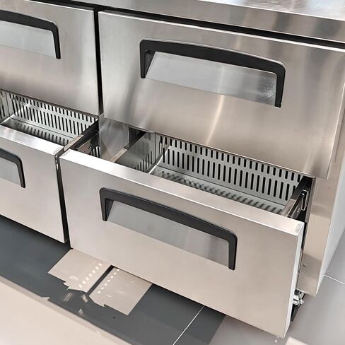 Kolice Commercial 6 Drawers Chef Base Refrigerator,Under Counter Storage Cabinet Refrigerator 33°F to 41°F, Refrigerated Pull-Out Drawers, Digital Temperature Control for Kitchens,Hotels,Bars,Cafes in Kuwait