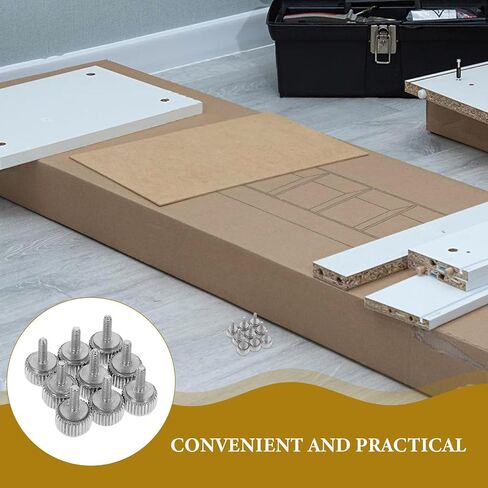 Garneck 10Pcs M1.6 X 5Mm Metal Knurled Thumb Screws Threaded Locking Screws for Precision Calipers Industrial Mechanical Accessories in Kuwait