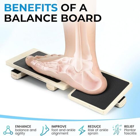 لوح توازن وتقوية الكاحل والقدم، معدات العلاج الطبيعي لاستعادة التواء الكاحل وتخفيف التهاب اللفافة الأخمصية وتصحيح وضعية الجسم in Kuwait