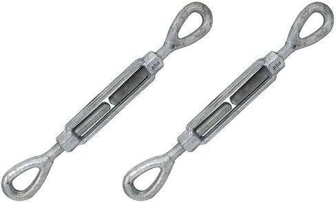 US Cargo Control 3/4 Inch x 6 Inch Eye and Eye Galvanized Turnbuckle, Working Load Limit 5,200 Pounds, 2 Pack, Uses: Tower, Suspension, Tensioning in Saudi Arabia