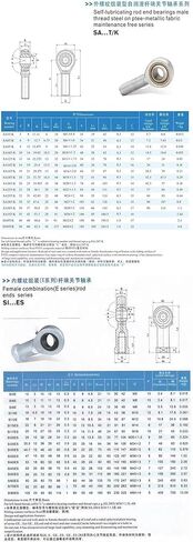 Rod End Bearing SA20T-K SA22T-K SA25T-K SA25T-K External Thread in Saudi Arabia