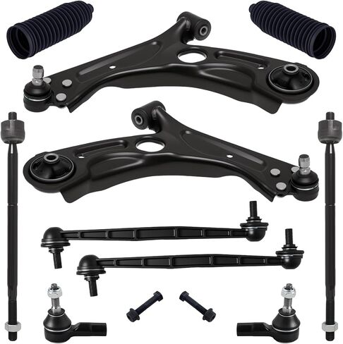 Tucarest 10pc kit kit for for 2012-2016 17-20 Chevy Sonic ، 2 Arm Urble Control Arm w/ball 4 Rod Inner Tie rod + 2 Sway Bar + 2 Boots [# K622426 K622428 K750630 EV800936 ES800929] in Saudi Arabia