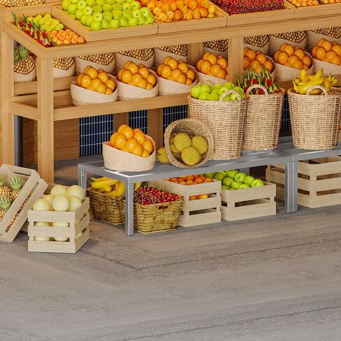 Aluminum Dunnage Rack, 46" L x 20" W x 12" H, 1700 lbs Load Capacity, Commercial Food-Grade Floor Shelving, for Patio, Restaurant, Kitchen, Supermarket, Garage. in Saudi Arabia