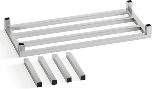 Aluminum Dunnage Rack, 46" L x 20" W x 12" H, 1700 lbs Load Capacity, Commercial Food-Grade Floor Shelving, for Patio, Restaurant, Kitchen, Supermarket, Garage. in Saudi Arabia
