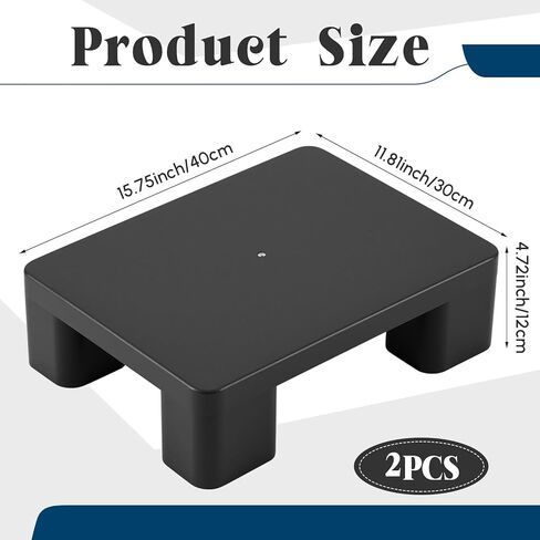 2 Pack Plastic Dunnage Rack, 15.75" L x 11.81" W x 4.72" H, Heavy Duty 600+ lb Floor Storage Platform, Commercial Dunnage Rack for Restaurant, Warehouse & Multi-Purpose Use in Saudi Arabia