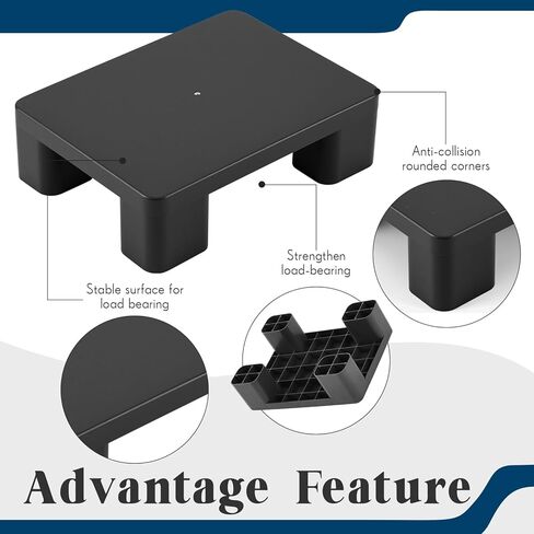 2 Pack Plastic Dunnage Rack, 15.75" L x 11.81" W x 4.72" H, Heavy Duty 600+ lb Floor Storage Platform, Commercial Dunnage Rack for Restaurant, Warehouse & Multi-Purpose Use in Saudi Arabia