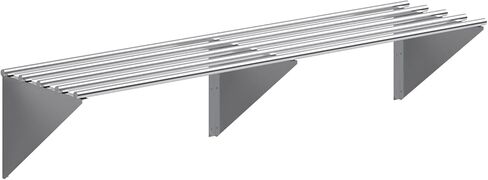 رف جداري أنبوبي تجاري من الفولاذ المقاوم للصدأ مقاس 18 بوصة × 72 بوصة - شديد التحمل | رف تخزين المطبخ المعتمد من NSF in Kuwait