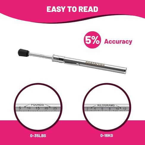 Door Pressure Gauge, 0-35LBS/16KG, ADA & Fire Code Compliant, Stainless Steel Body with Zinc-Plated Scale, 5% Accuracy in Kuwait