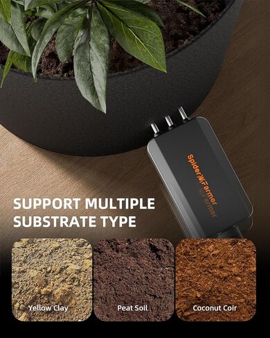 Spider Farmer GGS 3 في 1 مستشعر التربة برو 3 قطع، جهاز قياس درجة حرارة الرطوبة EC مع دعم RJ12 للتحكم الذكي في التطبيقات لغرفة خيمة النمو الداخلية للحديقة in Kuwait