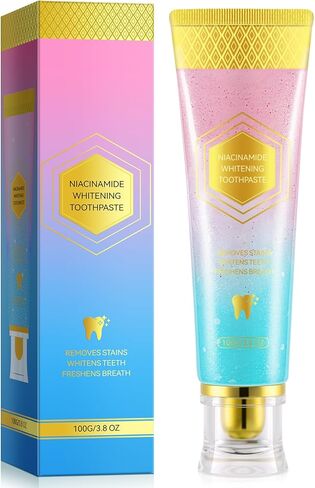 معجون أسنان تبييض النياسيناميد ، 2 حزمة ، معجون أسنان مكثف للبقع للأسنان الصفراء ، رعاية اللثة ، التنفس الطازج والخوخ ، السيطرة على الجير ، نظيفة عميقة للرجال والنساء ، 3.5 أوقية in Kuwait