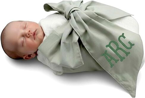Morxy Personalized Newborn Swaddle Sash-Cotton Maternity Sash with Big Bowknot - Custom Sash for Baby Girls & Boys - Cute Baby Accessory for Newborn Photography Props and Nursery Décor (White) in Kuwait