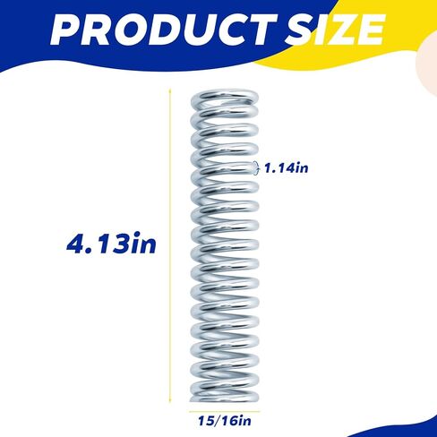 9732 نابض ضغط، نابض ضغط ميكانيكي، 0.148 GA × 15/16 بوصة × 4 بوصة للاستخدام في مجموعة متنوعة من التطبيقات والأجهزة والسيارات والأدوات والأجهزة الميكانيكية والمزيد (4 قطع) in Kuwait