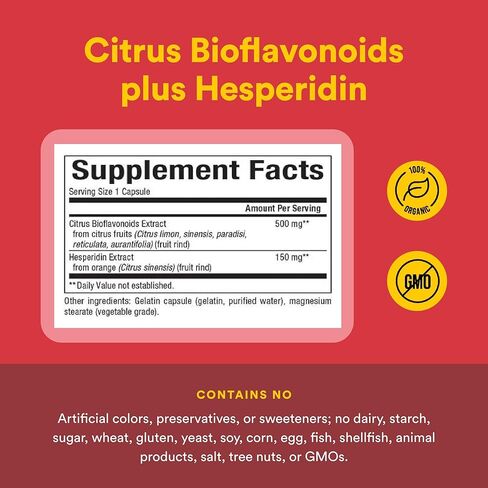 العوامل الطبيعية - الحمضيات الحيوية Bioflavonoids 650mg ، دعم استخدام الجسم لفيتامين C ، 90 كبسولة in Saudi Arabia