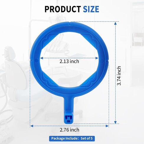 PER4MANCE Dental X-Ray Aiming Rings, Each Pack of 5, Red & Blue, Fully Autoclavable in Kuwait
