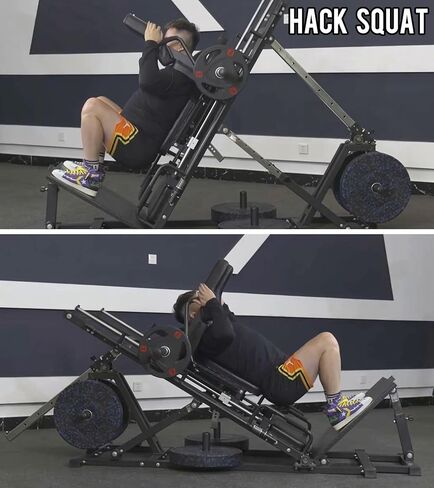 جهاز ضغط الساق Eonfit EL2 2.0 لصالة الألعاب الرياضية المنزلية، آلات القرفصاء مع محمل خطي 45 درجة، جهاز رفع الساق، تصميم 4 في 1 معدات تدريب قوة الجزء السفلي من الجسم 1300 رطل مع تخزين الوزن in Kuwait