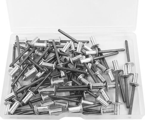 60pcs 3/16" x 3/8" Closed End Aluminum Blind Rivets with Steel Mandrel, 4.8 x 10mm Pop Rivets in Saudi Arabia