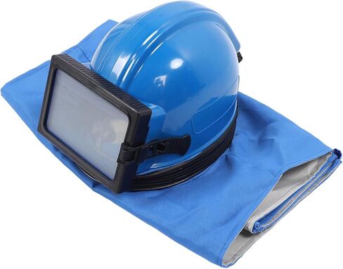 Focket Sandblasting Helmet, Impact ABS Construction Double Layer Lens Sand Hood, Safe Air Feed Sandblast Helmet with Shoulder Protective Lightweight Blasting Suit for in Saudi Arabia