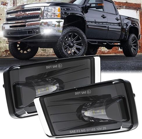 Z-Up-Offroad New LED LED LIDE LIGHTS مصابيح القيادة المصد لعام 2007-2014 Silverado 2007-2015 Suburban Tahoe 2007-2013 Avalanche GMC Yukon Pick Up Truck-Black in Kuwait