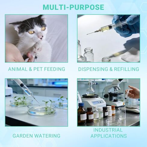 100 عبوة من المحاقن الصناعية 5 مل 21 جيجا 1.5 بوصة، حقنة بلاستيكية للاستعمال مرة واحدة للمختبرات العلمية وإعادة تعبئة السوائل وقياسها in Kuwait