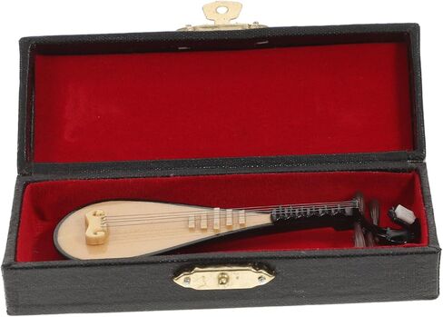 Luxshiny Unique Small Pipa Model Miniature Lute Instrument Decorative Home Photo Prop Musical Ornament in Kuwait
