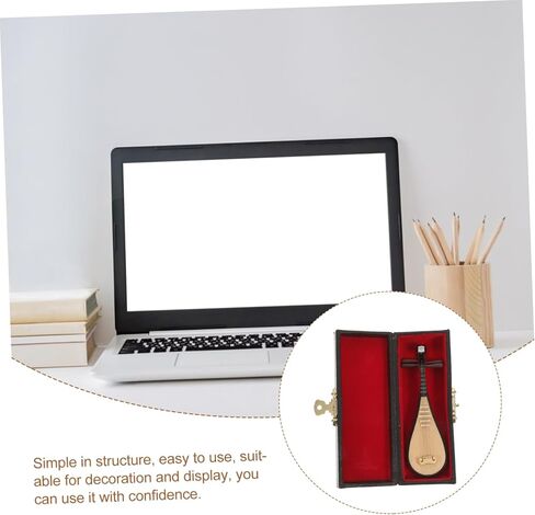 Luxshiny Unique Small Pipa Model Miniature Lute Instrument Decorative Home Photo Prop Musical Ornament in Kuwait