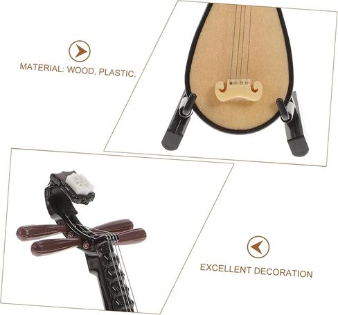Luxshiny Unique Small Pipa Model Miniature Lute Instrument Decorative Home Photo Prop Musical Ornament in Kuwait